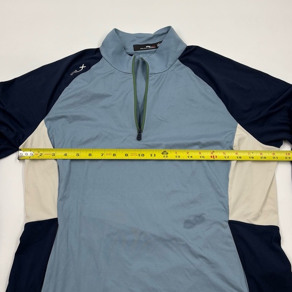 RLX Ralph Lauren Women's XL Tailored Fit Blue Color Blocked Jersey Zip Pullover - Picture 4 of 6